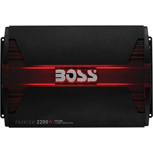  BOSS Audio Systems PF2200 Phantom 2200 Watt, 4 Channel, 2 4 Ohm Stable Class AB, Full Range, Bridgeable, Mosfet Car Amplifier with Remote Subwoofer Control