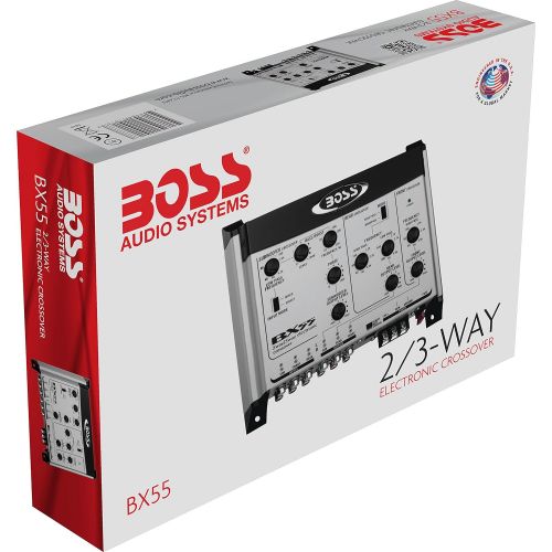  BOSS Audio Systems BX55 2 3 Way Pre-Amp Car Electronic Crossover with Remote Subwoofer Control