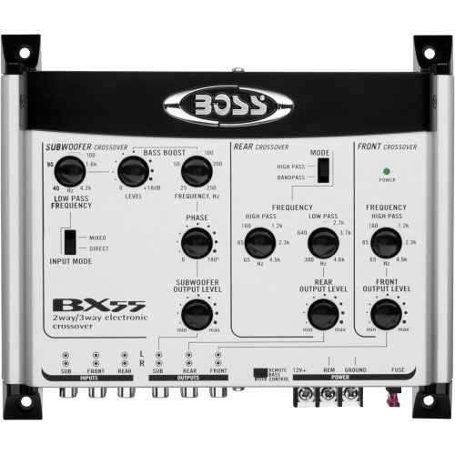  BOSS Audio Systems BX55 2 3 Way Pre-Amp Car Electronic Crossover with Remote Subwoofer Control