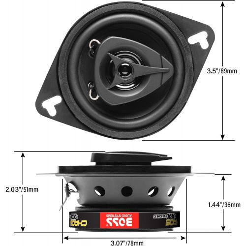  BOSS Audio Systems CH3220B Chaos Series 3.5 Inch Car Stereo Door Speakers - 140 Watts Max, 2 Way, Full Range Audio, Tweeters, Coaxial, Sold in Pairs