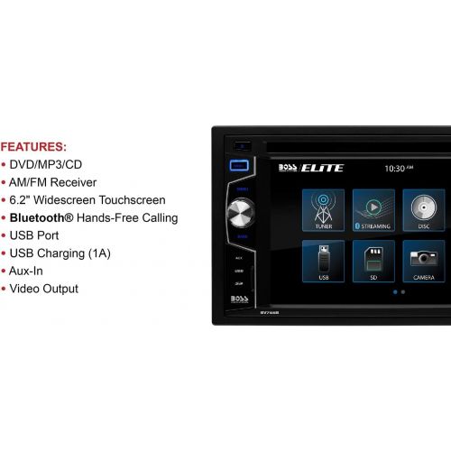  BOSS Audio Systems Boss Audio Elite BV755B Double-DIN, DVD Player 6.2 Touchscreen Bluetooth