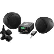 BOSS Audio Systems BOSS Audio MCBK520B Bluetooth, Weatherproof Speaker And Amplifier Sound System, Two 3 Inch Speakers, Bluetooth Amplifier, Multi-Function Remote Control, Ideal For MotorcyclesATV a