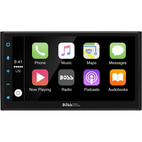  BOSS Audio Systems Boss Audio BVCP9675A Double Din, Apple CarPlay, Android Auto, Bluetooth, 6.75 Capacitive Touchscreen Mech-Less (No CDDVD) AMFM Receiver, MP3USB