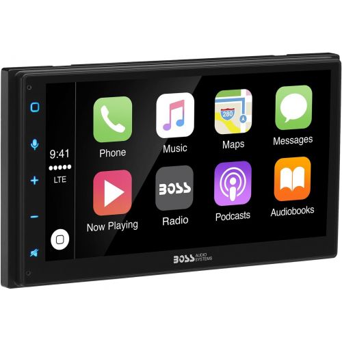  BOSS Audio Systems Boss Audio BVCP9675A Double Din, Apple CarPlay, Android Auto, Bluetooth, 6.75 Capacitive Touchscreen Mech-Less (No CDDVD) AMFM Receiver, MP3USB