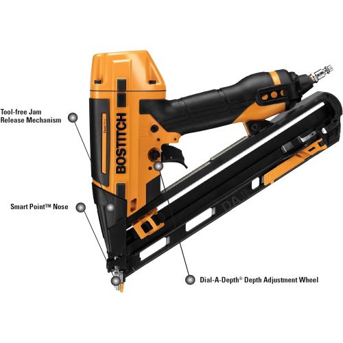  [아마존베스트]BOSTITCH Finish Nailer Kit, 15GA, DA Style with SmartPoint (BTFP72155)