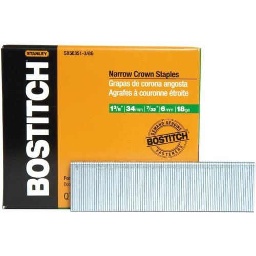  Bostitch 3,000-Qty. 1-3/8 In. Leg 18-Gauge 7/32 In. Narrow Crown Finish Staples