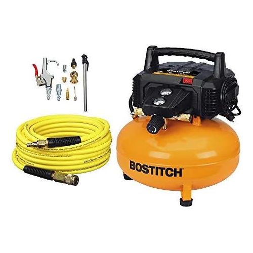  BOSTITCH BTFP02012-WPK 6-Gallon 150 PSI Oil-Free Compressor Kit and Smart Point 18GA Brad Nailer Kit