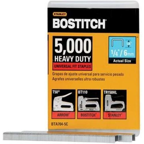  BOSTITCH BTA704-5C Heavy Duty Domestic Use Staples, 1/4 x 2/5-Inch, 5000-Pack