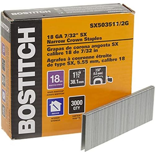  BOSTITCH SX50351/2G-7M 1-1/2-Inch by 18 Gauge by 7/32-Inch Crown Finish Staple (3,000 per Box)