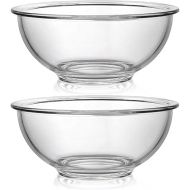 Bovado USA Glass Bowl for Storage, Mixing, Serving - Clear, Dishwasher, Freezer & Oven Safe Glass, Easy-Clean, 1.5 QT - 2 Pack