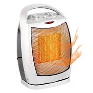 BOVADO USA Oscillating Space Heater ? Forced Fan Heating with Stay Cool Housing - Thermal Ceramic PTC with Tip-Over Safety Cut-Off, Overheat Protection and Adjustable Thermostat - Rotates 70°