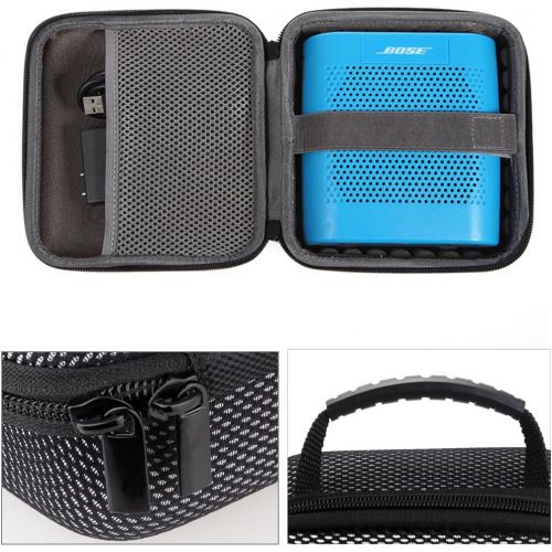  BOVKE Replacement for Bose Soundlink Color II/UE ROLL 360 Wireless Speaker Hard EVA Shockproof Carrying Case Storage Travel Case Bag Protective Pouch Box, Mesh Black