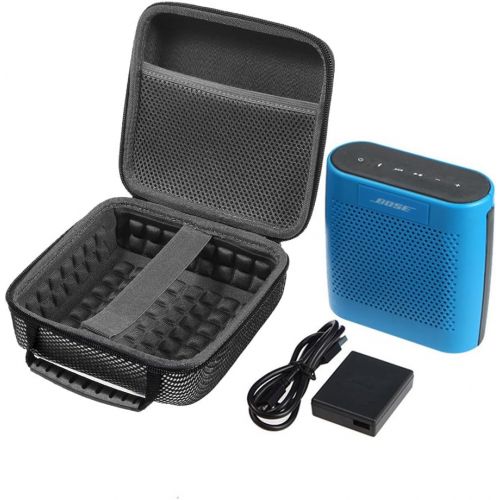  BOVKE Replacement for Bose Soundlink Color II/UE ROLL 360 Wireless Speaker Hard EVA Shockproof Carrying Case Storage Travel Case Bag Protective Pouch Box, Mesh Black