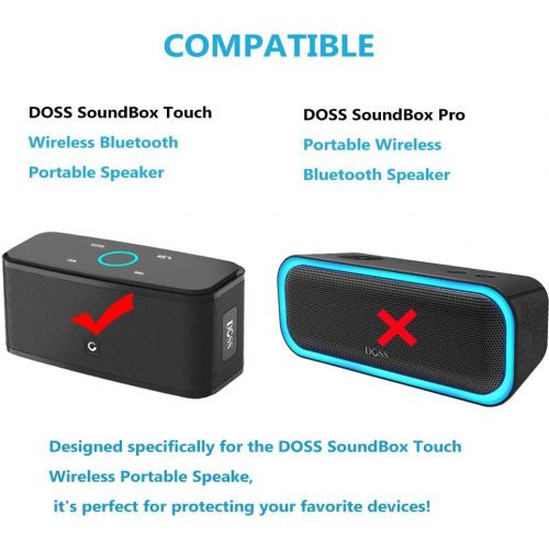  BOVKE Case Replacement for Doss SoundBox Touch Wireless Bluetooth V4.0 Portable Speaker with HD Sound and Bass Protective Hard EVA Travel Shockproof Carrying Case Cover Storage Pou