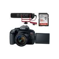 BOWER Canon EOS Rebel T7i Digital SLR Camera & EF-S 18-55mm IS STM Lens Video Creator Kit