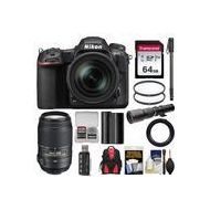 BOWER Nikon D500 Wi-Fi 4K Digital SLR Camera & 16-80mm VR Lens with 55-300mm VR & 500mm Lenses + 64GB Card + Backpack + Battery + Monopod + Kit
