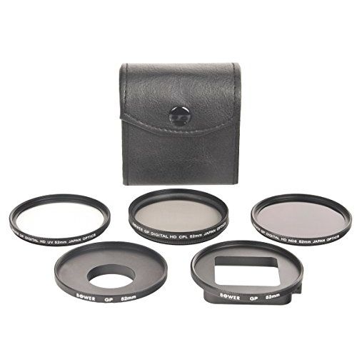  Bower Xtreme Action Series VFKGP6 6-Piece Filter Kit for GoPro HERO3+, & HERO4 (UV, CPL, ND8)