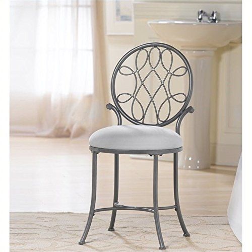  BOWERY HILL Vanity Stool in Gray