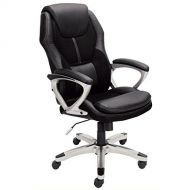 BOWERY HILL Bowery Hill Faux Leather Office Chair in Puresoft Black