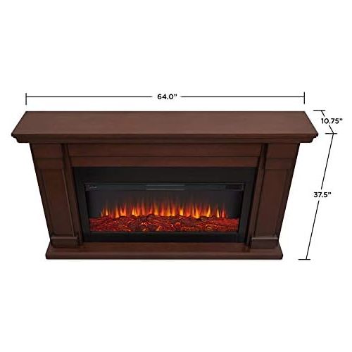  BOWERY HILL Contemporary Solid Wood Electric Fireplace in Chestnut Oak