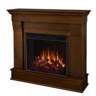 BOWERY HILL Contemporary Solid Wood Electric Fireplace in Espresso