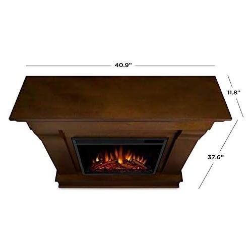  BOWERY HILL Contemporary Solid Wood Electric Fireplace in Espresso