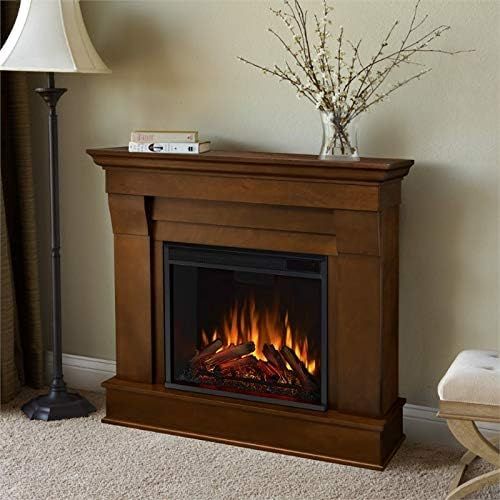  BOWERY HILL Contemporary Solid Wood Electric Fireplace in Espresso