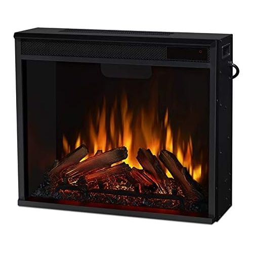  BOWERY HILL Traditional Solid Wood Electric Fireplace in Dark Walnut
