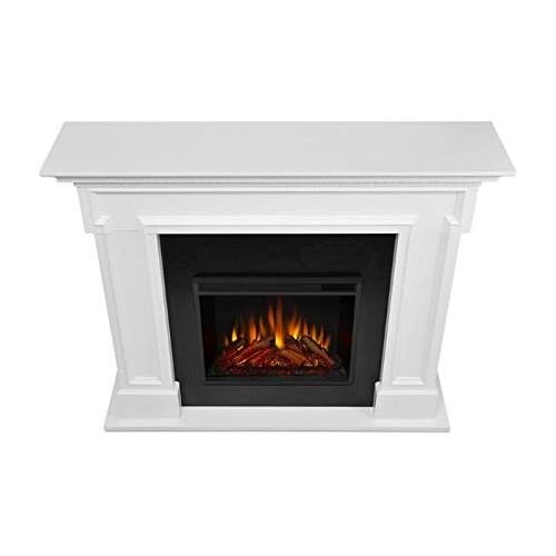  BOWERY HILL Contemporary Solid Wood Electric Fireplace in White