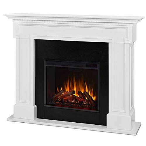  BOWERY HILL Contemporary Solid Wood Electric Fireplace in White