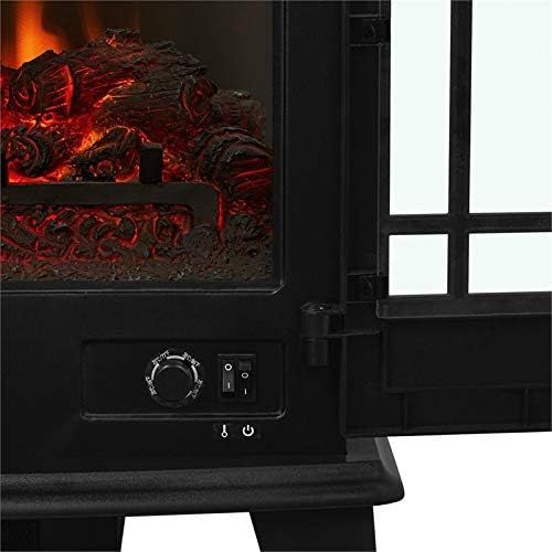  BOWERY HILL Modern Stove Electric Fireplace in Black