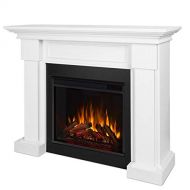BOWERY HILL Contemporary Solid Wood Electric Fireplace White