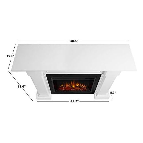  BOWERY HILL Contemporary Solid Wood Electric Fireplace White