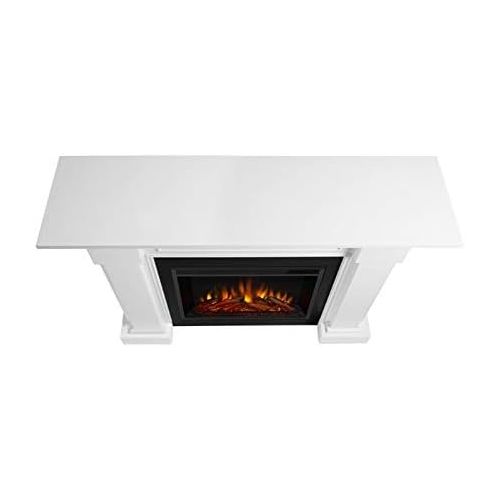  BOWERY HILL Contemporary Solid Wood Electric Fireplace White