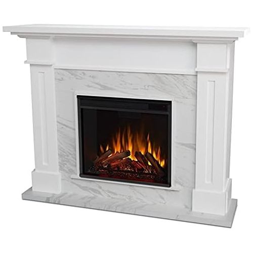  BOWERY HILL Electric Fireplace in White Marble