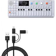 BoxWave Cable Compatible with Teenage Engineering OP-1 - AllCharge 3-in-1 Cable for Teenage Engineering OP-1 - Jet Black
