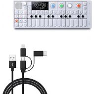 BoxWave Cable Compatible with Teenage Engineering OP-1 - AllCharge 3-in-1 Cable for Teenage Engineering OP-1 - Jet Black
