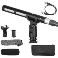 BOYA XLR Microphone, Professional Cardioid Mini Shotgun Condenser Mic with 12-48 Phantom Power for Video Camera Recording Film Interview ENG/EFP