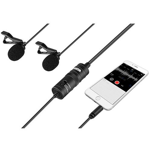  BOYA BY-M1DM Dual Omnidirectional Lavalier Microphone