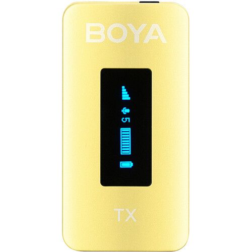  BOYA BY-XM6-K2 2-Person Wireless Microphone System for Cameras and Smartphones (2.4 GHz, Yellow)