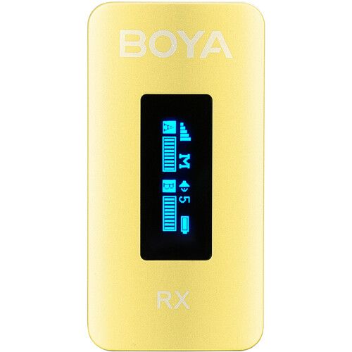  BOYA BY-XM6-K2 2-Person Wireless Microphone System for Cameras and Smartphones (2.4 GHz, Yellow)