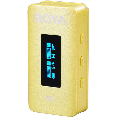  BOYA BY-XM6-K2 2-Person Wireless Microphone System for Cameras and Smartphones (2.4 GHz, Yellow)