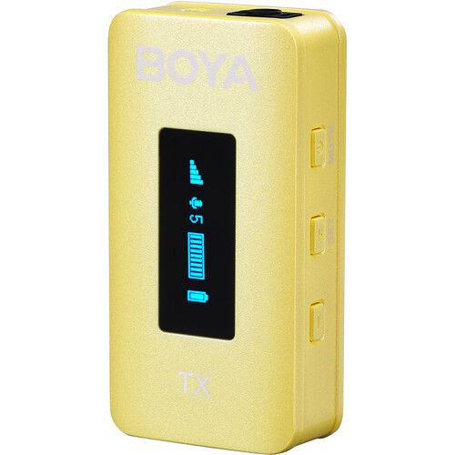  BOYA BY-XM6-K2 2-Person Wireless Microphone System for Cameras and Smartphones (2.4 GHz, Yellow)