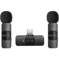 BOYA BY-V20 Ultracompact 2-Person Wireless Microphone System with USB-C Connector for Mobile Devices (2.4 GHz)