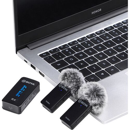  BOYA BY-XM6-S2 Mini Ultracompact 2-Person Wireless Microphone System for Cameras and Smartphones (2.4 GHz)
