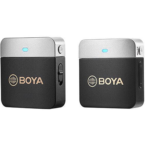  BOYA BY-M1V2 2-Person Wireless Microphone System for Cameras and Smartphones (2.4 GHz)