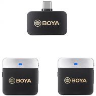 BOYA BY-M1V4 2-Person Wireless Microphone System with USB-C Connector for Mobile Devices (2.4 GHz)