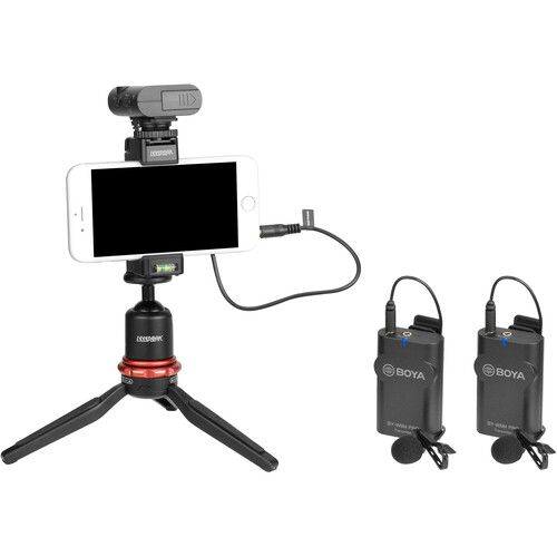  BOYA BY-WM4 PRO-K2 Two-Person Digital Camera-Mount Wireless Omni Lavalier Microphone System (2.4 GHz)