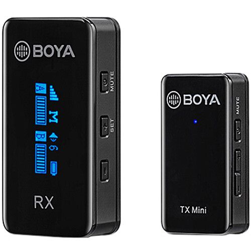  BOYA BY-XM6-S1 Mini Ultracompact Wireless Microphone System for Cameras and Smartphones (2.4 GHz)