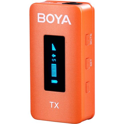  BOYA BY-XM6-K2 2-Person Wireless Microphone System for Cameras and Smartphones (2.4 GHz, Orange)